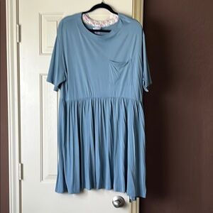 Agnes & Dora Soft Blue Gathered Tunic
